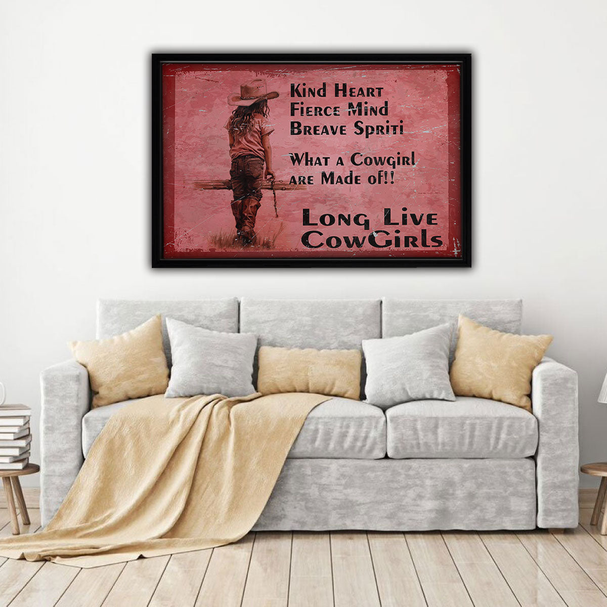 Long Live Cowgirls Framed Canvas