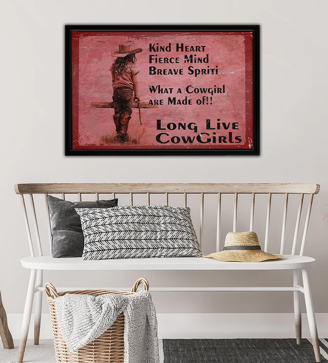 Long Live Cowgirls Framed Canvas