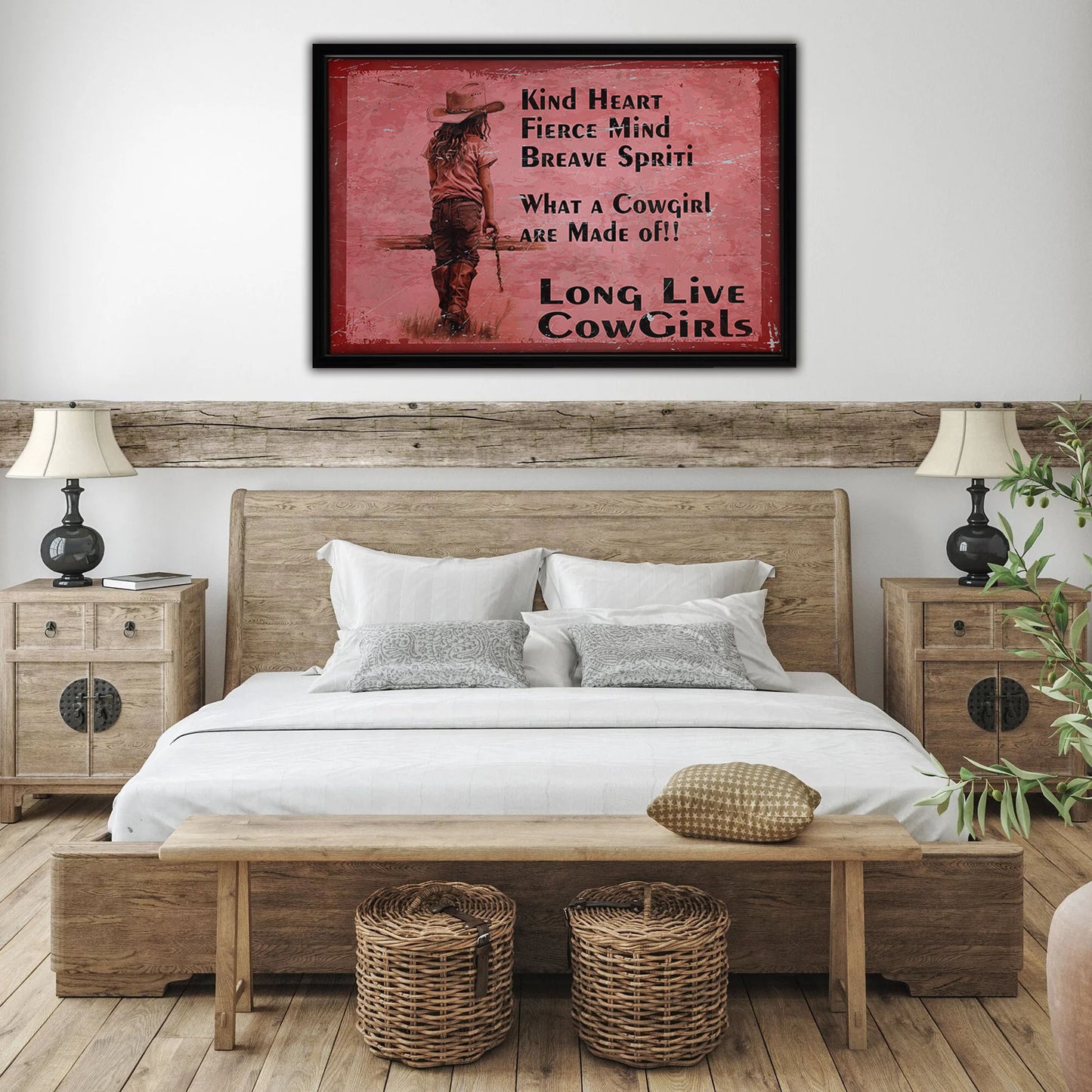 Long Live Cowgirls Framed Canvas