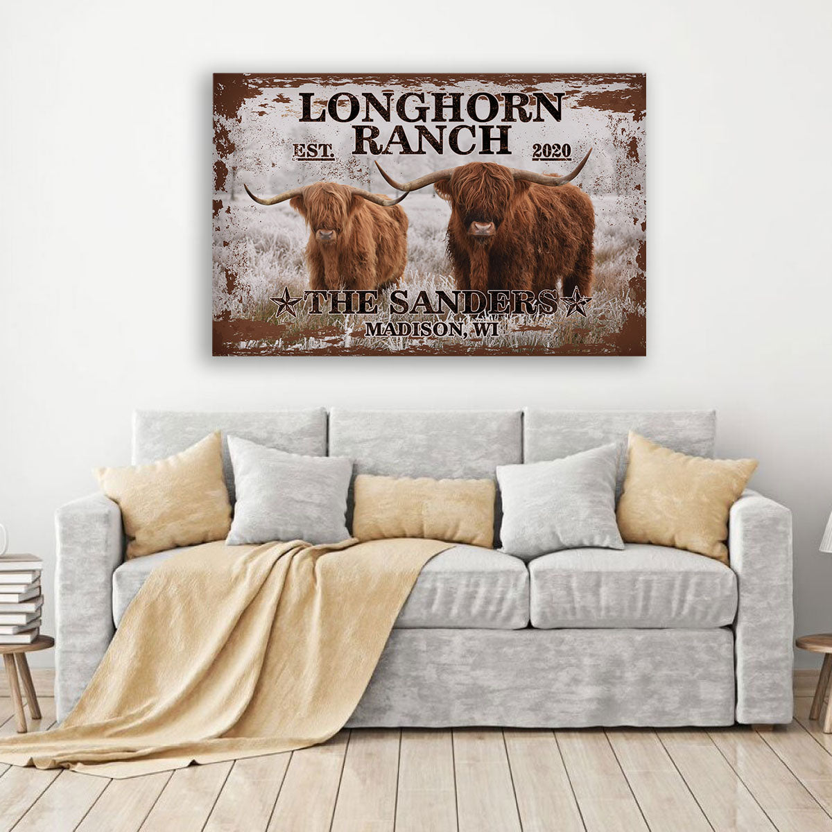 Longhorn Ranch Canvas Art