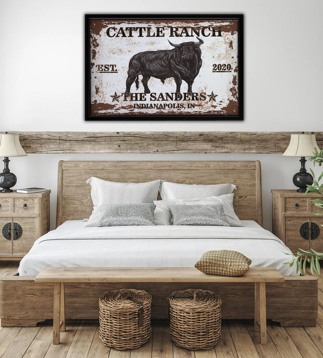 Longhorn Framed Canvas