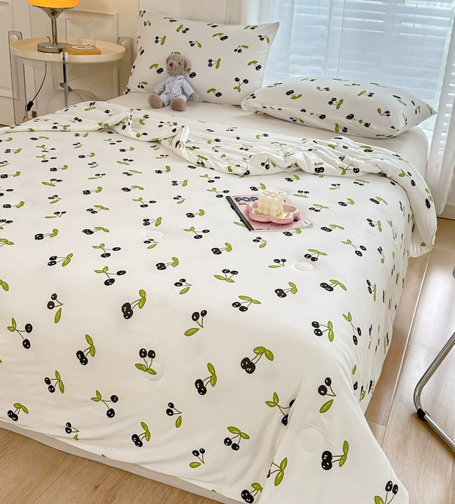 Class A Mother and Baby Knitted Cotton Summer Air Conditioning Duvet Summer Blanket Children Duvet Insert Summer Quilt Summer Double Duvet Machine Washable