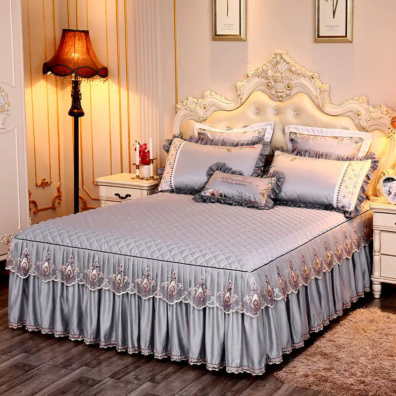 High-End Non Slip Three-Piece Tencel Thickened Quilted Bed Sheet