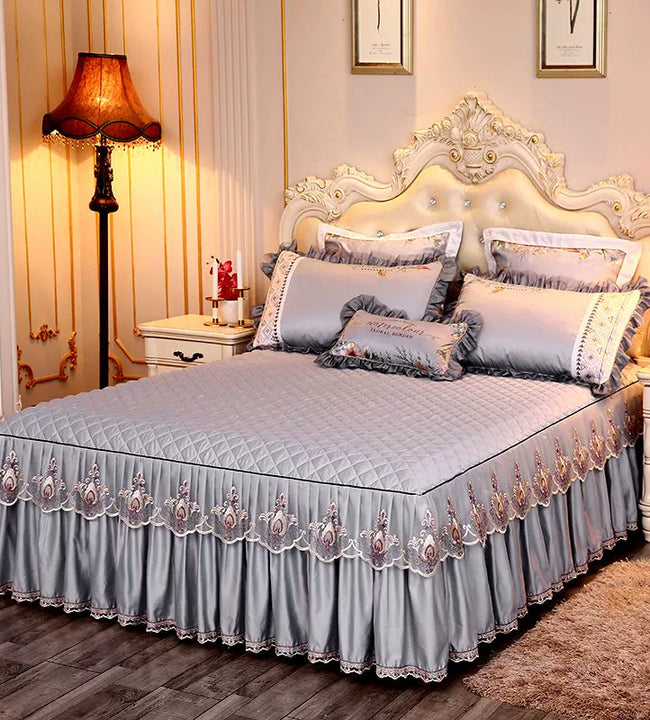 High-End Non Slip Three-Piece Tencel Thickened Quilted Bed Sheet