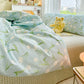 INS Style Cotton Internet Celebrity Floral Fitted Sheet Four-Piece Set