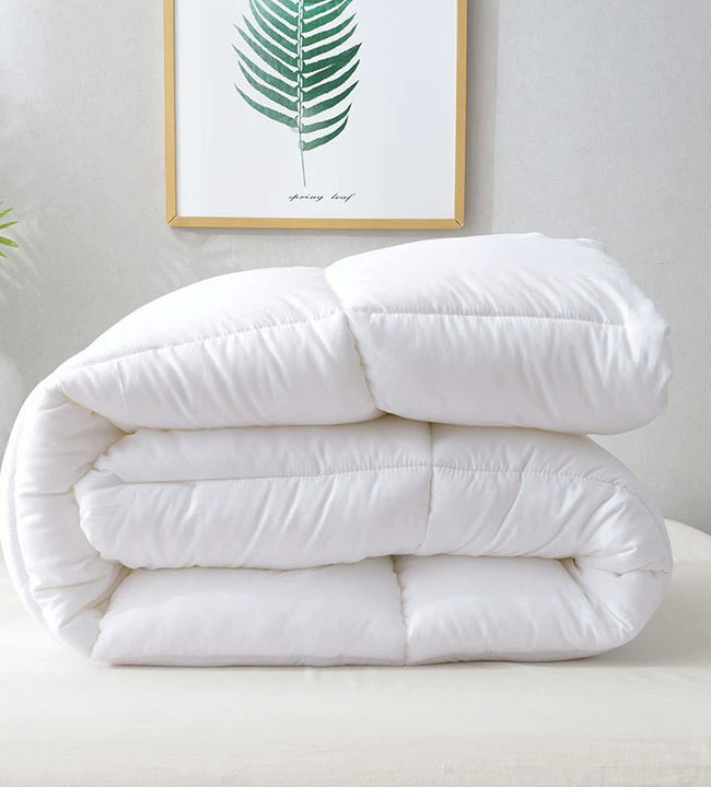 Spring & Fall Cotton Summer Quilt Cotton Quilt Airable Cover Thin Duvet Thickened Heattech Single Double Student Dormitory Duvet Insert Pure White