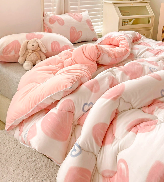 Washed Cotton Duvet Winter Quilt Thickened Thermal Cotton Duvet Single Double Student Duvet Insert Dormitory Quilt Spring & Fall Airable Cover