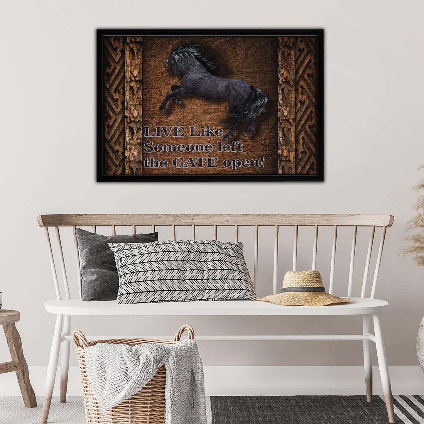 Open Gate Framed Canvas