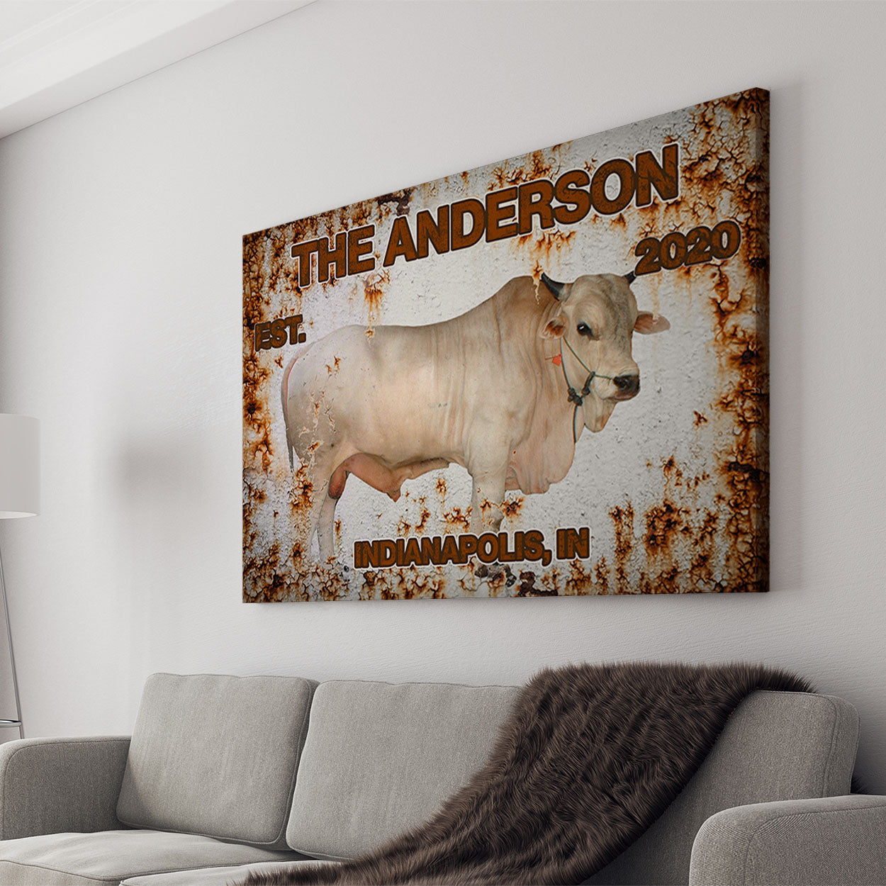 Rusted Cattle Canvas Art