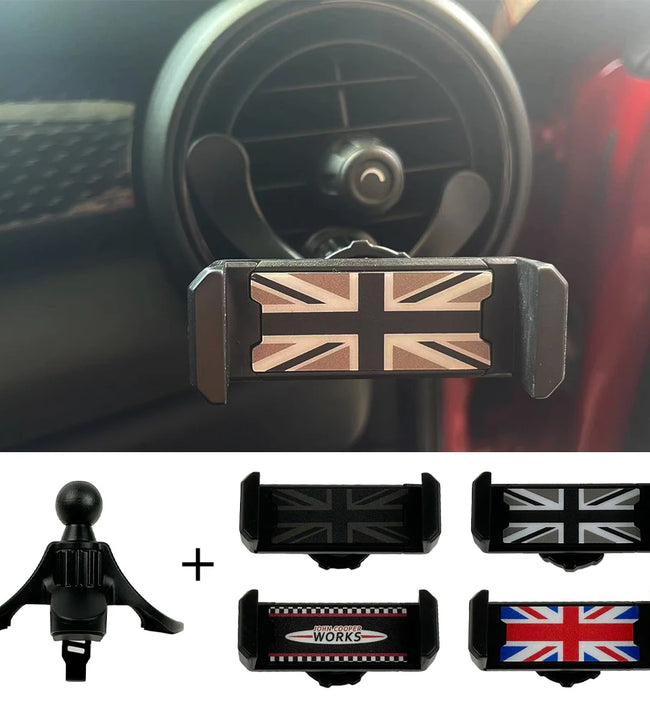 Universal Car Phone Holder Air Vent Outlet Mount Cell Phone Holder Bracket For Mini R56 R57 R58 R59 R60 R61 R55 Auto Accessories