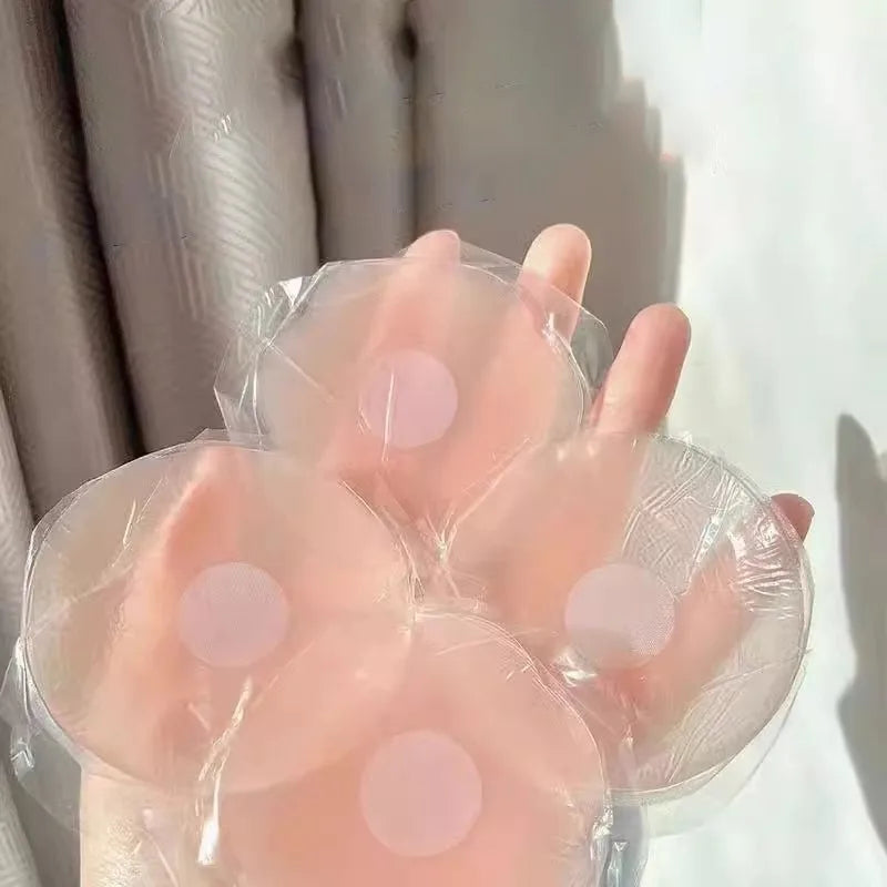 Silicone Nipple Cover Reusable Breast Petals Lift Invisible Iron Can Packaging Sealed  Flower Self Adhesive Chest Patches