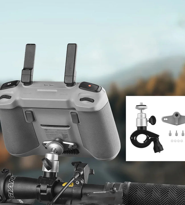 RC RC2 Remote Control Bike Holder Bar Hand Mount Bicycle Cell Phone Holder Clip RC Holder for DJI Mini 3 4 Pro Drone Accessory