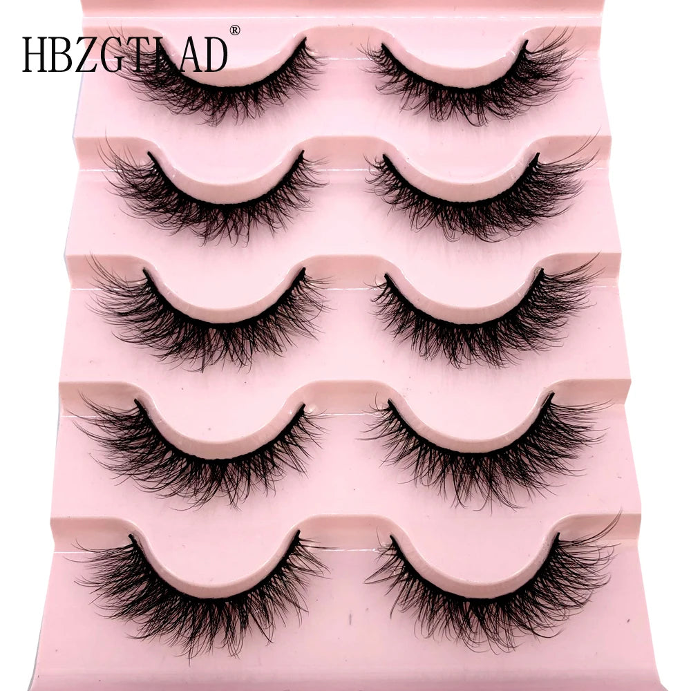 2023 New 5 pairs natural false eyelashes fake lashes long makeup 3d mink lashes eyelash extension mink eyelashes short eyelashes