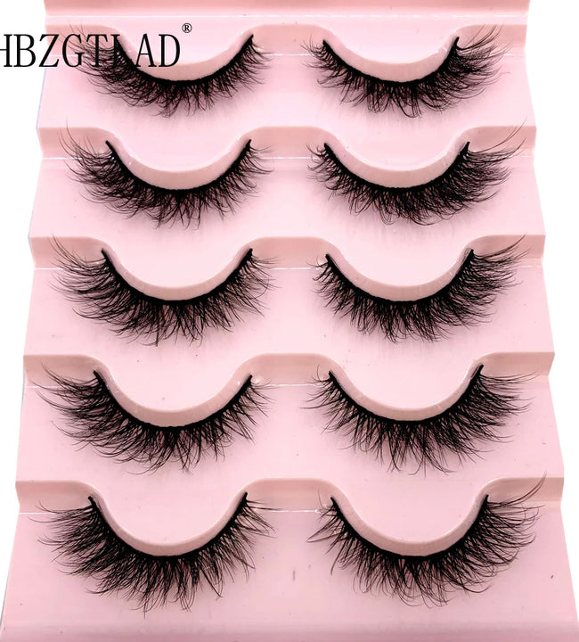 2023 New 5 pairs natural false eyelashes fake lashes long makeup 3d mink lashes eyelash extension mink eyelashes short eyelashes