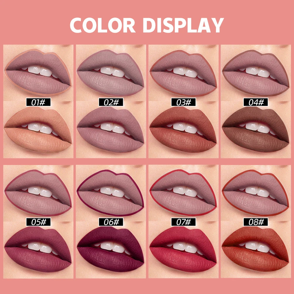 QIBEST 2 IN 1 Lip Liner Waterproof Matte Lipstick Pencil Sexy Red Long Lasting Lipliner Nude Lipstick Pen Lips Makeup Cosmetics