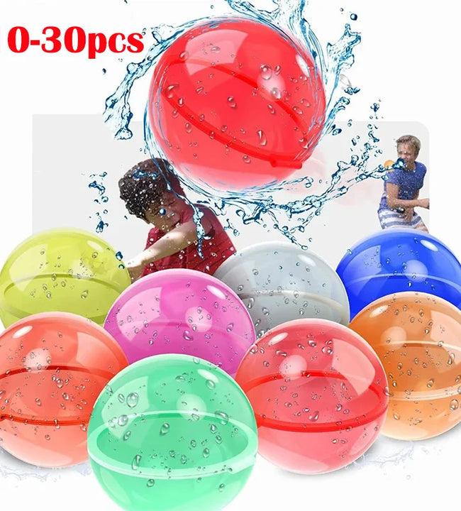 10-30Pcs Reusable Water Balloons for Kids Adults Outdoor Activities, Kids Pool Beach Bath Toys Water Bomb for Summer Games