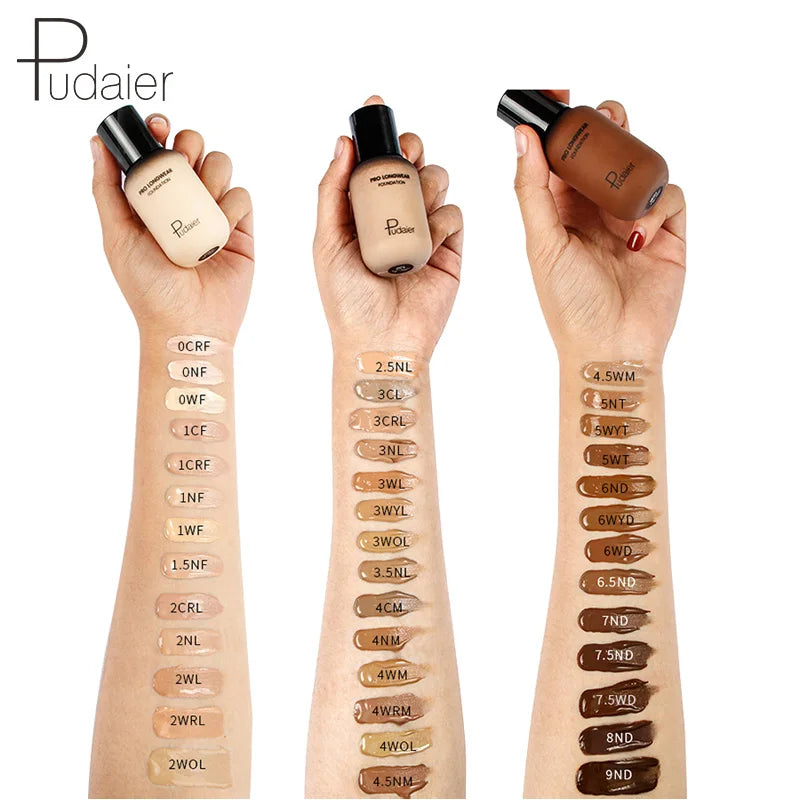 Pudaier Face Skin Evolution Liquid Foundation Oil-control Make Up Concealer Brighten Makeup Highlighter Bronzer Corrector Cream