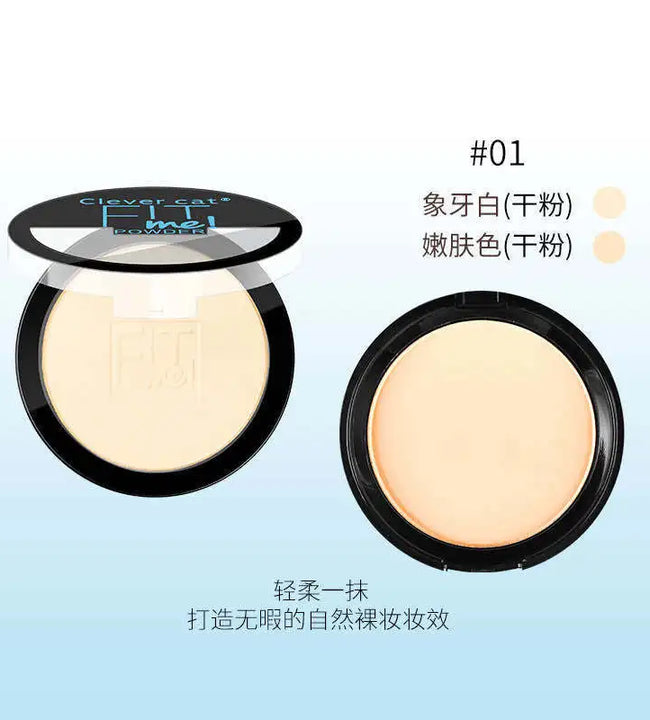 2 In 1 Nature Moisturizer Face Powder Smooth Foundation Pressed Powder Makeup Concealer Pores Cover Whitening Brighten Cosmetics