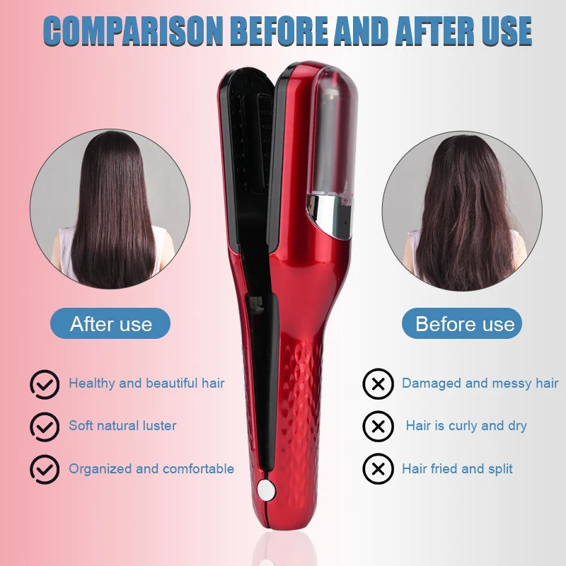 Rechargeable Cordless Split Hair Trimmer, Hair Split Ends Trimmer, Remover Damaged Hair, Repair Hair Care Treatment