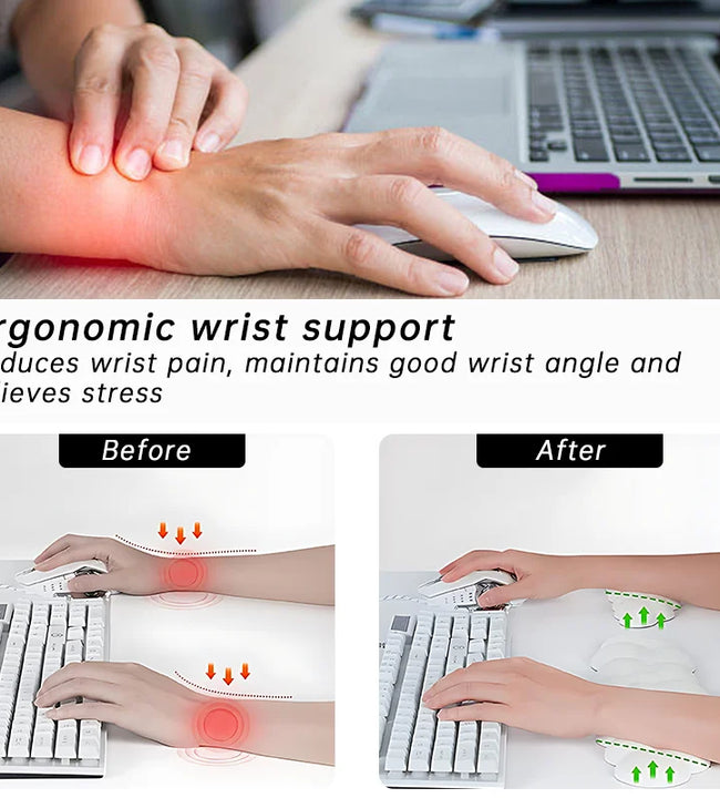 Keyboard Wrist Rest Cloud-shape Rubber Desk Mat Memory Foam Palm Rest Wrist Support Pad With Anti-Skid Office Accessories