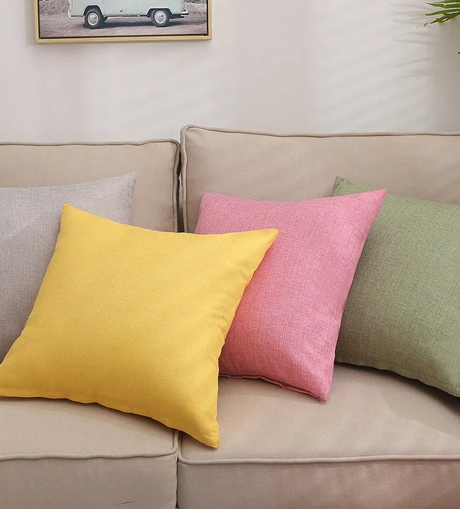 Solid color body pillow and covers Home and decoration throw pillows for sofa Decorative Linen cushions for car with Pillowcase