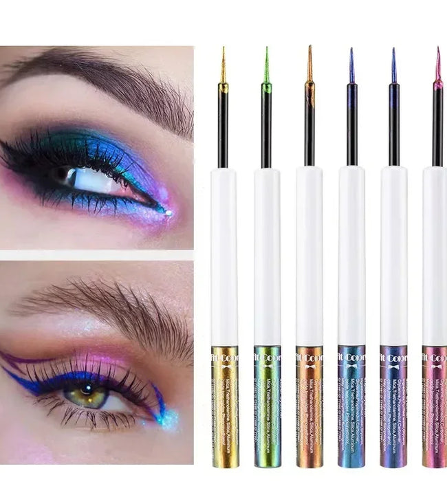 Gloss Shiny Metallic Eyeshadow Liner Liquid Chameleons Eyeliner Multi Chrome Color Aurora EyeshadowEye Makeup Glitter Pigment