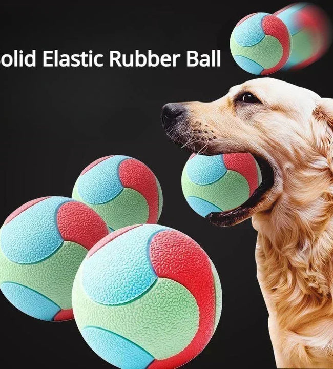 Solid Rubber Dog Balls for Dogs Virtually Indestructible Pet Dog Interactive Toy Training Chew Play Fetch Bite Toys