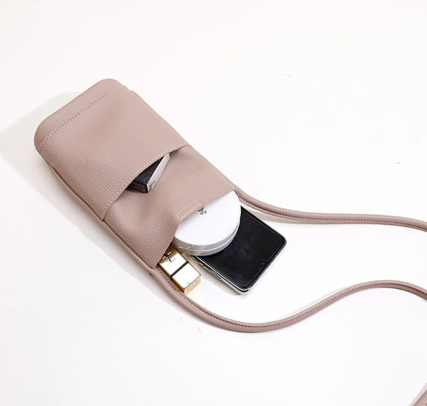 Mobile Phone Bag Crossbody Small Bag Fashion Versatile Phone Bag Women's Shoulder Bag Soft Pu Leather Shopping Bag