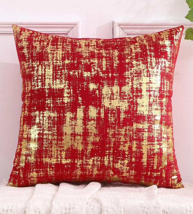 1pc Velvet Gold Printing Cushion Cover 45x45cm Decorative Throw Pillow Cover for Sofa Livingroom Decor Pillowcase