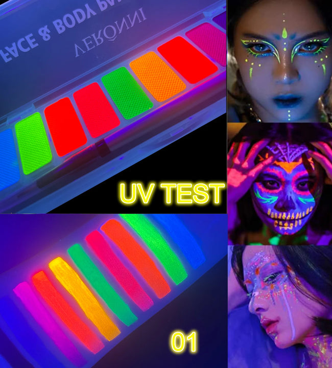 10 Colors Glow Fluorescent Neon Oil Face Body Art Paint UV Glow Oil Painting Halloween Party Fancy Dress Beauty Makeup Cosmetics