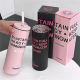 Stainless Steel Insulated Tumbler With Straw & Lid Large Capacity Straw Mug Home Car Outdoor Insulated Water Bottle