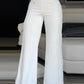 Elegant High Waist Wide Leg Bootcut Pants 2023 Summer European & American Fashion Simple Women's Flared Trousers