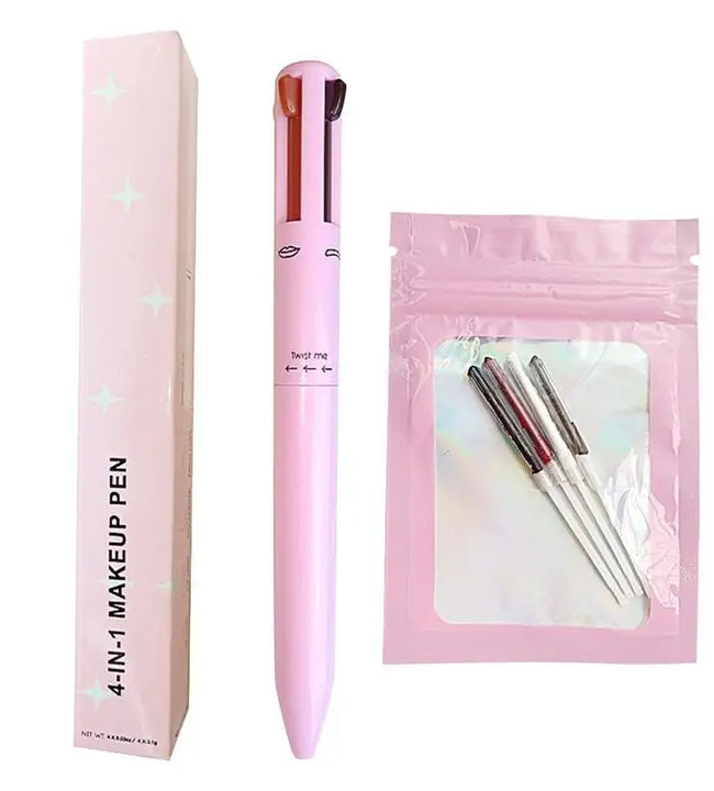 NEW 4 In 1 Eyebrow Pencil Lip Liner Highlighter Pen Waterproof Lasting EasyColor Sweat-Proof Eyeliner Makeup Pen Cosmetic Beauty