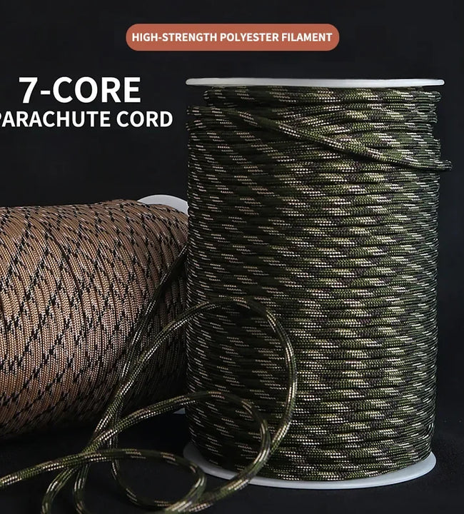 7 Cores 550 Paracord Cord 5 8 16 31 M Dia.4mm For Outdoor Camping Survival Lanyard Parachute Rope Hiking Tent Accessories