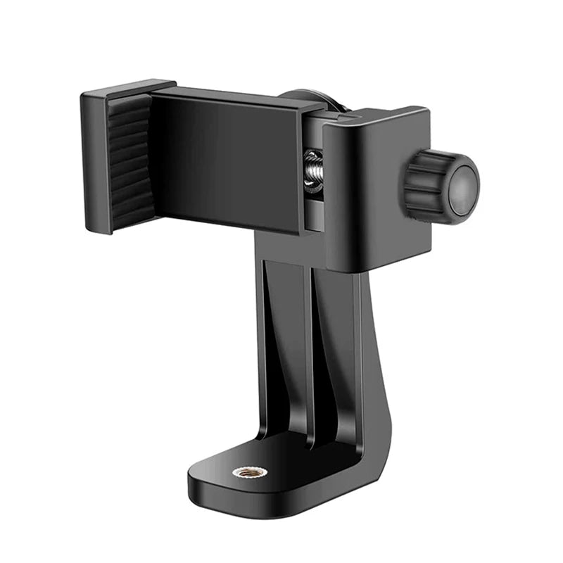 Universal Tripod Mount Adapter Cell Phone Clip Holder Stand Vertical 360° Rotation Tripod Stand for iPhone Samsung Huawei Xiaomi