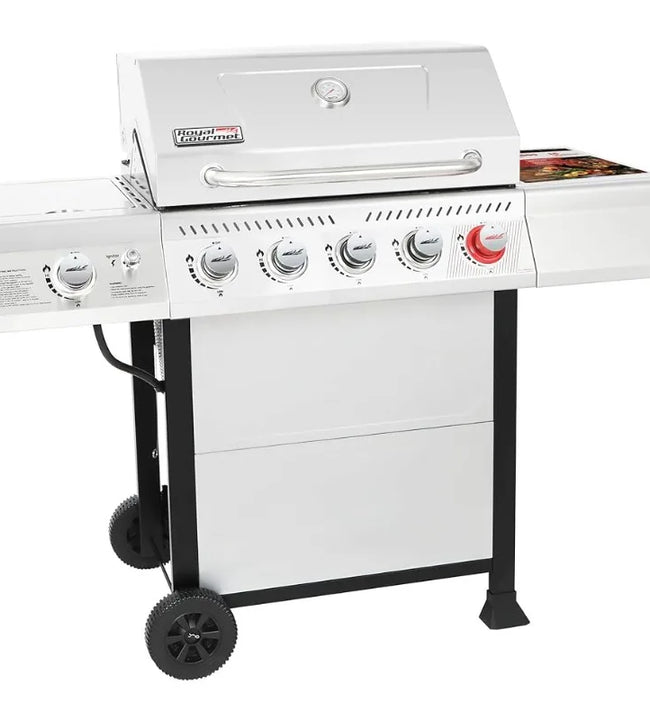 Royal Gourmet GA5401T 5-Burner BBQ Propane Grill with Sear Burner and Side Burner, Stainless Steel Barbecue Gas Grill