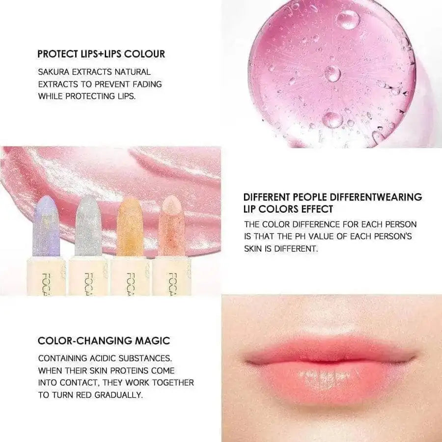 FOCALLURE Glitter Lip Balm 8 Colors Shimmer Lips Plumper Moisturizing Lipstick Long Lasting Waterproof Lip Care Makeup Cosmetics