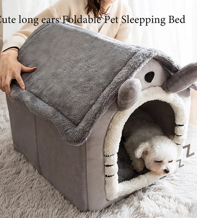 Cat /Dog bed Foldable Pet Sleepping Bed removable and washable cat house kennel for dog house indoor cat nest