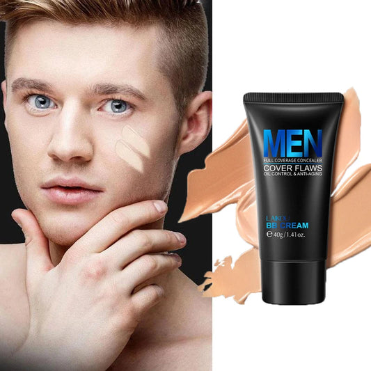 Men'S BB Cream Whitening Oil-control Concealer Freckle Removing Brighten Skin Easy to Wear Makeup Cosmetic Facial Liquid