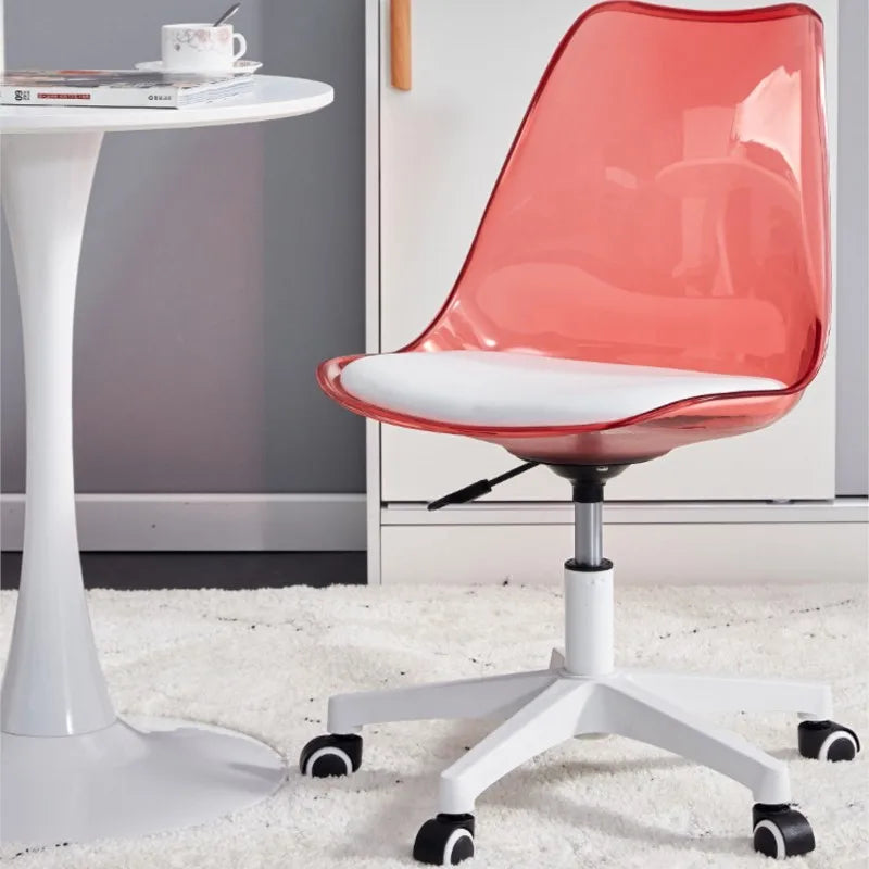 Transparent Office Computer Chair Swivel Chair Make-up Study Swivel Lift High Stool Front Desk Student Dormitory Study Chair