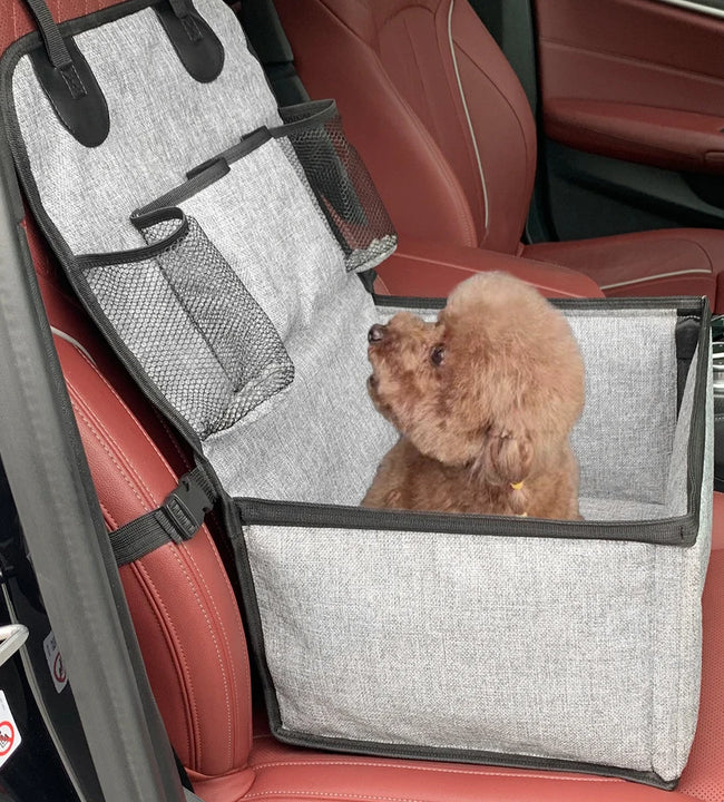 Dog Car Seat,Puppy Booster Seat for Car Front Seat with Storage Pockets,Pet Booster Car Seat for Small to Medium Dog