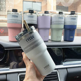 900ml Coffee Cup Thermos Bottle Keep Cold and Hot Stainless Steel Thermos Mug Portable Vacuum Flask Insulated Car Water Bottle