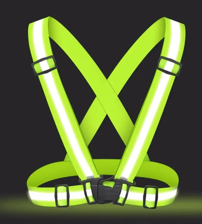 4X1.5CM Outdoor Supplies Reflective Elastic Vest Night Running Cycling Reflective-Cloth Adjustable Safety-Vest Riding Equipment