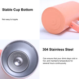 50Oz Stainless Steel Thermos Cup Portable Vacuum Insulated Water Cup Large Capacity Thermos Bottle with Straw for Fitness Office