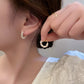 2024 Korean New Simple Temperament Circle Pearl Earrings Fashion Small Versatile Earrings Women's Jewelry