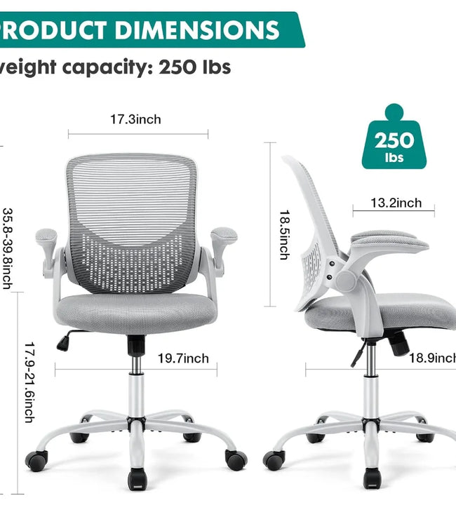 Computer Chair Gaming Office Chair Grey Tilt and Lock Mesh Swivel Rolling Height Adjustable Desk Gamer Armchair Chairs Ergonomic