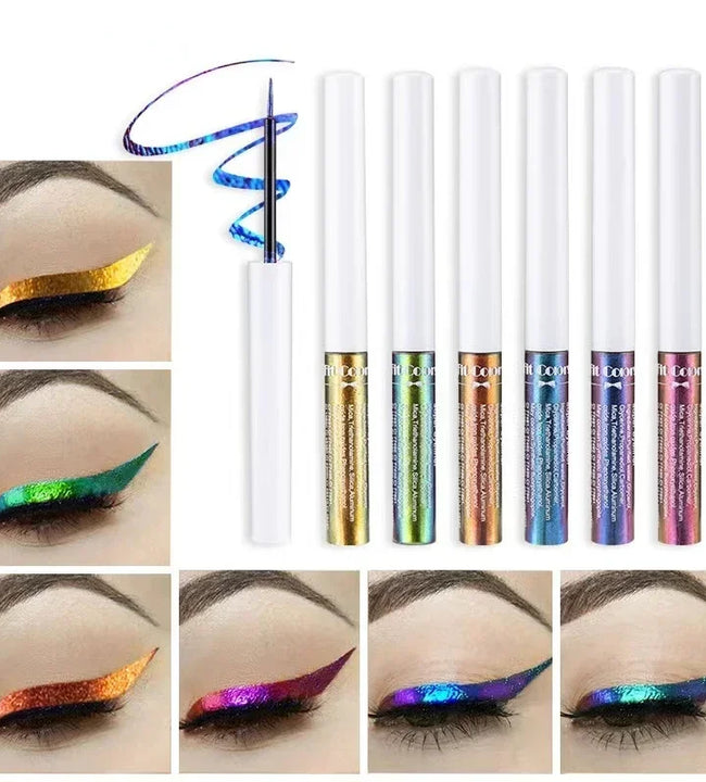 Gloss Shiny Metallic Eyeshadow Liner Liquid Chameleons Eyeliner Multi Chrome Color Aurora EyeshadowEye Makeup Glitter Pigment