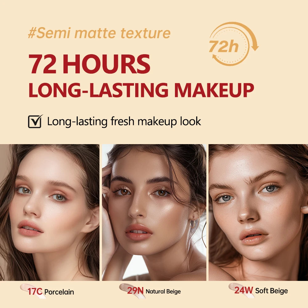 TIRTIR Cushion Foundation Fit Cushion Foundation Full Coverage Waterproof Long-lasting Concealer Long-lasting Makeup Semi-Matte