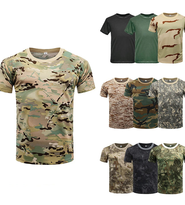 3D Camouflage T-Shirt Men Clothes Outdoor Fashion Casual O Neck Short Sleeve Summer Street Oversized Men Outdoor Sport T Shirts