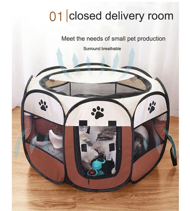 Portable Foldable Cat Tent Cat House Portable Folding Outdoor Travel Pet Tent Cat/Dog Cage Easy Operation Large Cat/Dog Fences